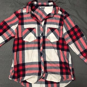 American Eagle Red & Navy Flannel
